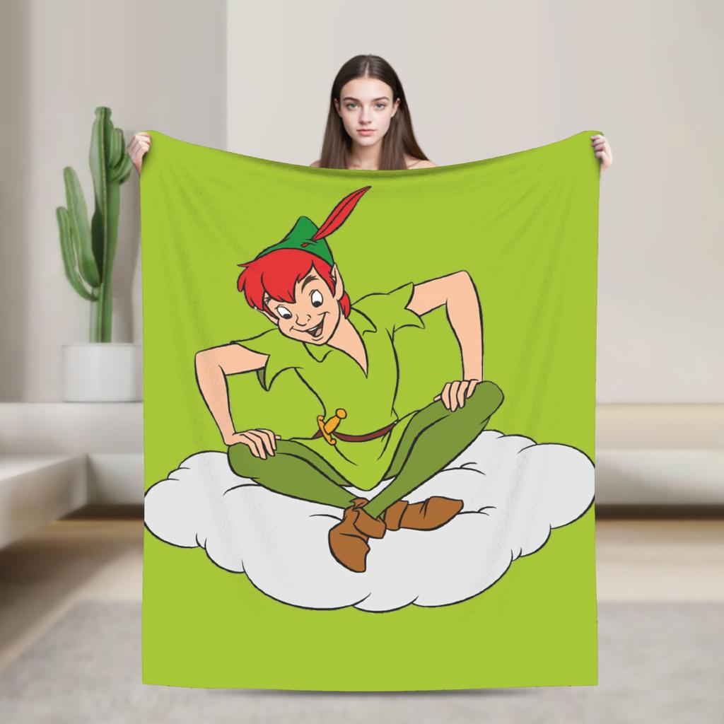 Peter Pan Tinker Bell Blanket  Wool Awesome Warm Throw Blankets for Bedding Lounge  Winter