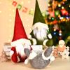 Vánoční dekorace Ručně vyrobený vánoční skřítek Červený a zelený švédský skřítek Figurka Santa Klause Festival Nový rok Dárky Stolní dekorace