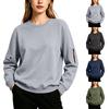 Damen lässiger Pullover mit langen Ärmeln und Farbe für den Alltag