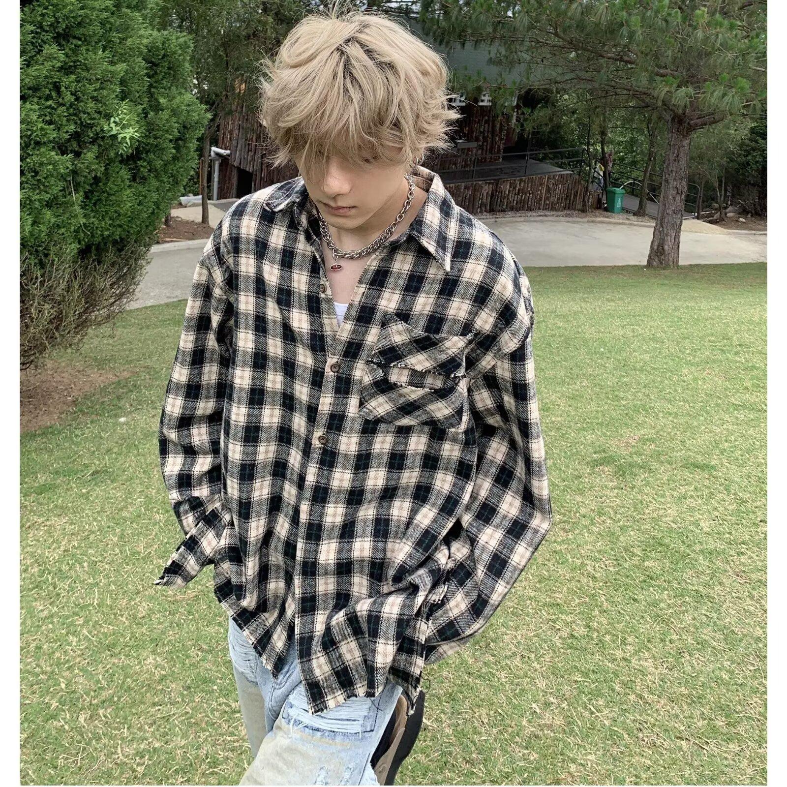 

Рубашка с длинным рукавом с буквенным принтом 2024 года в японском стиле в стиле Гонконга, свободная рубашка для мальчиков, летнее модное универсальное повседневное пальто 2XL чёрный