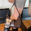 High-end Casual Shoulder Bag for Women Trendy Patchwork Buckle Crossbody Bags Retro Large Capacity Suede Female Handbags