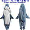 Wearable Shark Blanket Hoodie & Shark Sleeping Bag-Soft Cozy Shark Costume for Bedspread with Shark Bedcover, Machine Washable Shark Themed Sleepwear