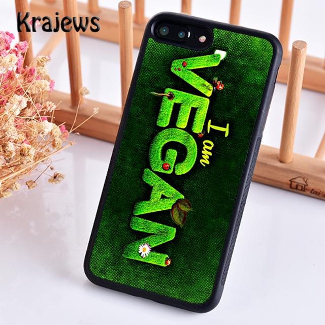 

Krajews Vegan Vegetarian Quote Phone Case Cover For iPhone 17 Air 16 15 14 plus 11 12 13 pro max coque Shell Fundas iPhone 13