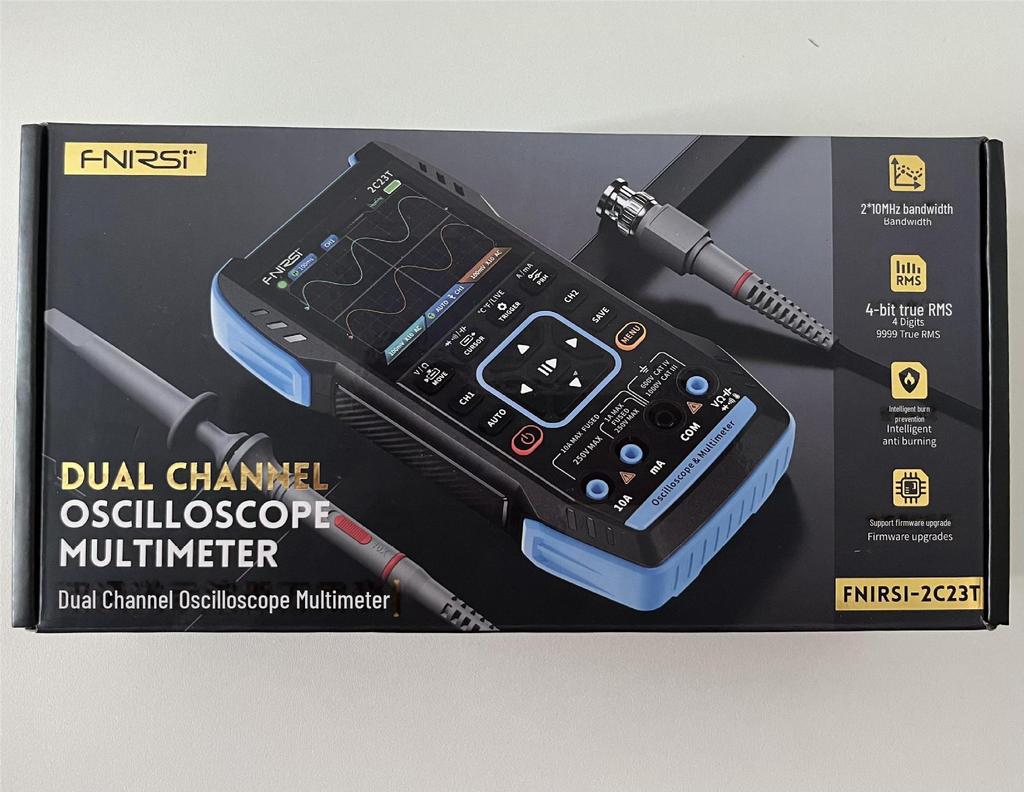 Handheld 3-in-1 Digital Oscilloscope Multimeter Shockproof Dual Channel Signal Generator.