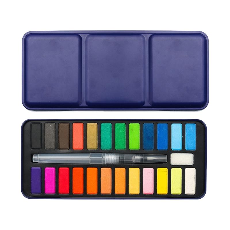 12/18/24 Color Watercolor Paint Set with Watercolor Brush for Painting Solid Watercolor Pigment for Artist Beginner Kid