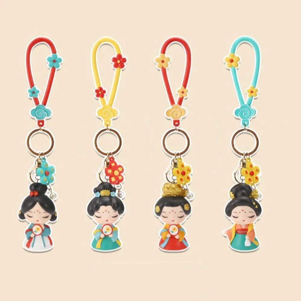 Silicone Rubber Cartoon Dolls Pendant Bag Hanging Car Key Ring Chinese Style Keychain  Gifts