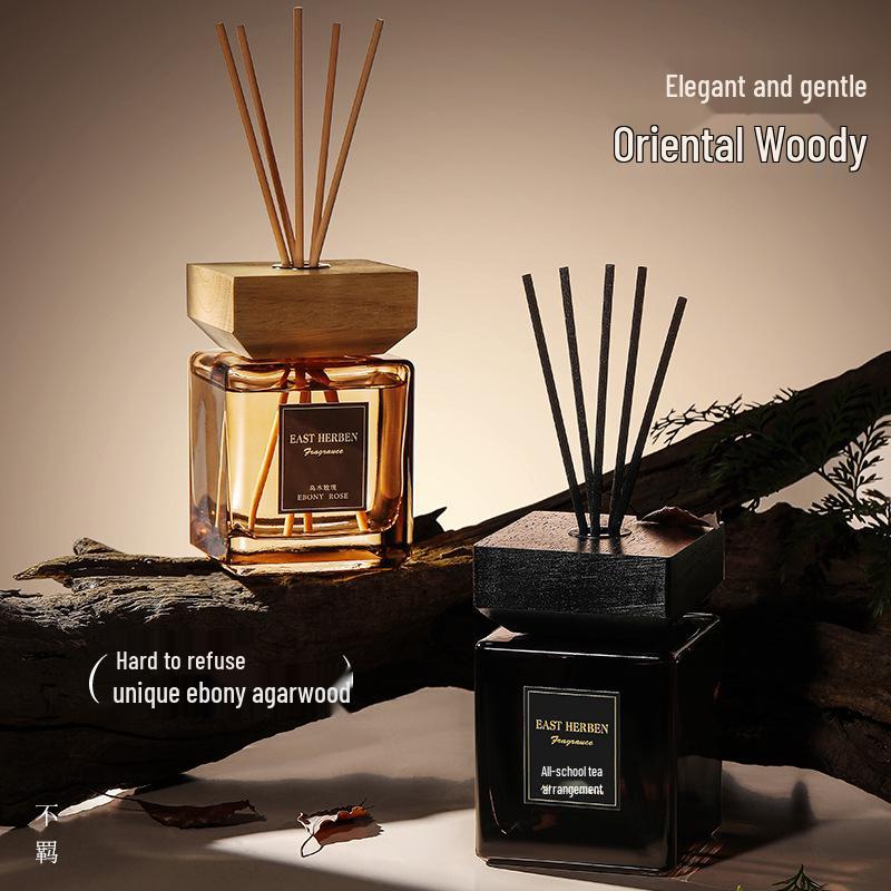 500ML Rattan Aroma Diffuser with Wooden Lid: Long-Lasting Scent for Home, Hotel, or Living Room.