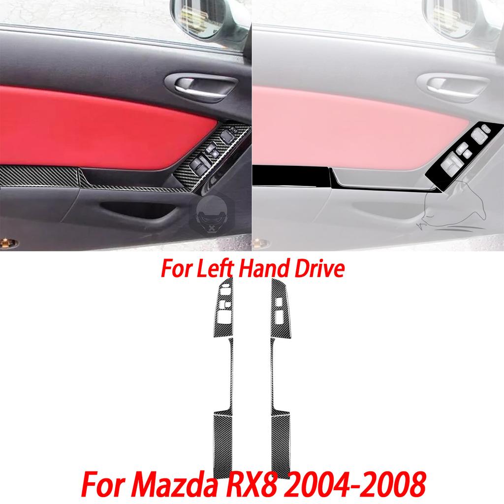 Gloss Black Plastic Car Interior Accessories Sticker AC Radio Door Handle Gear Shift Panel For Mazda RX8 2004-2008 SE3P JM1FE