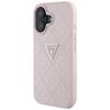 Etui Guess Hot Stamp 4G Pattern Triangle Metal Logo Do Iphone 16 Różowy