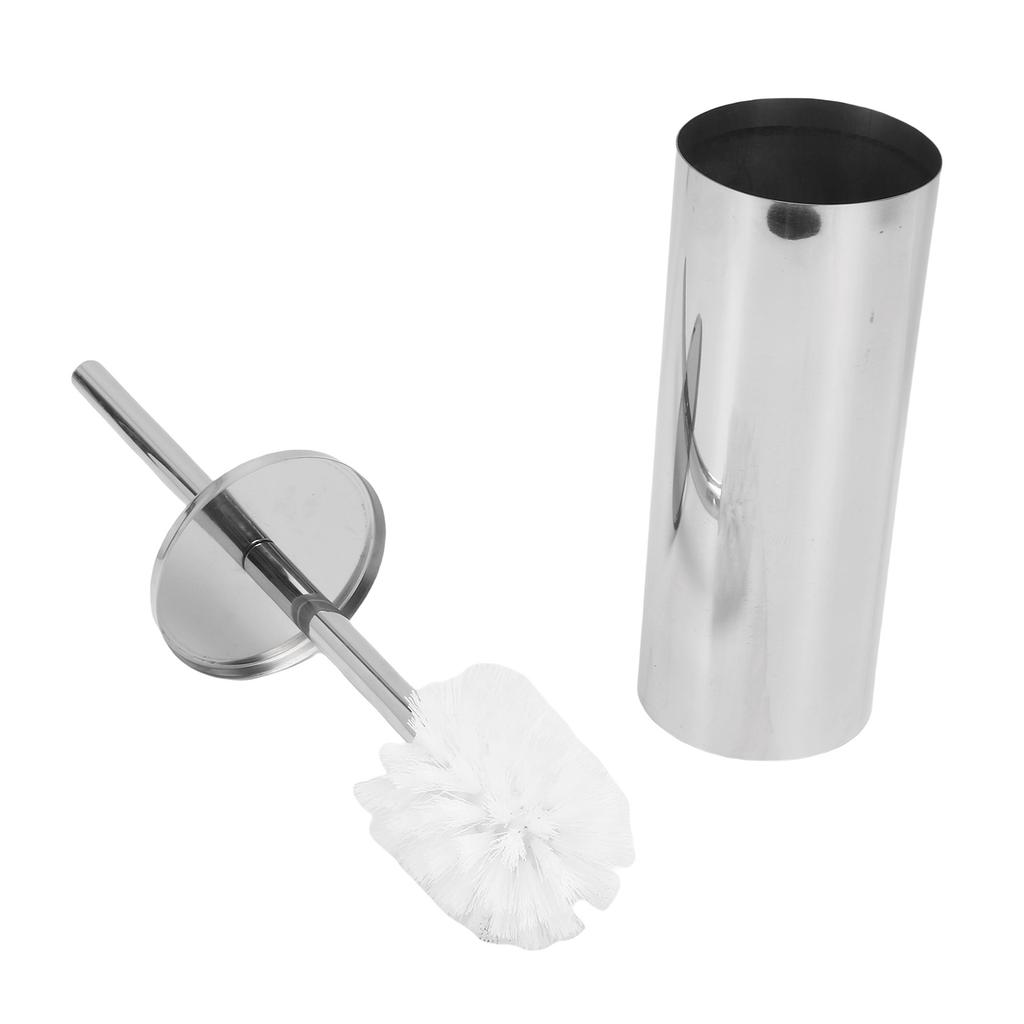 Toilet Brush and Holder Stainless Steel Splashproof Floor Standing Toilet Bowl Cleaner Brush for Bathroom Deep Cleaning