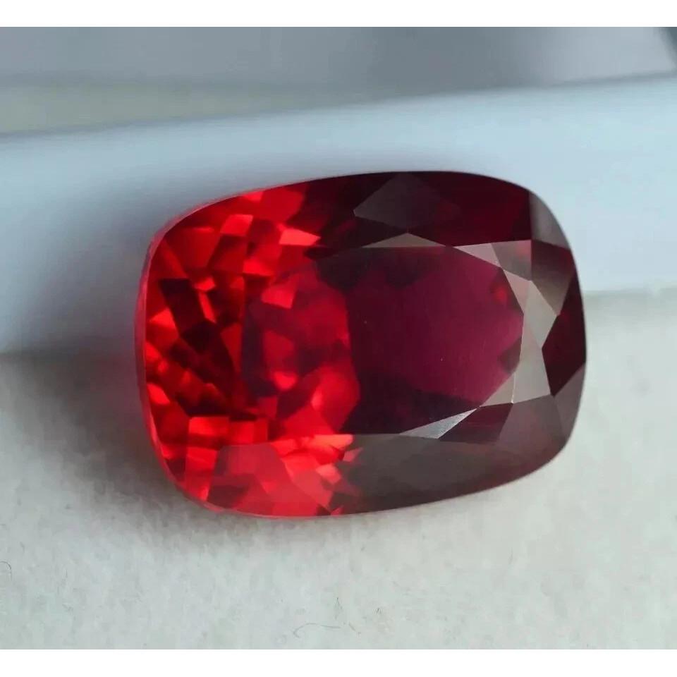 98+ Ct Natural Red Ruby For Making Cushion Cut Fabulous Certified Gemstone