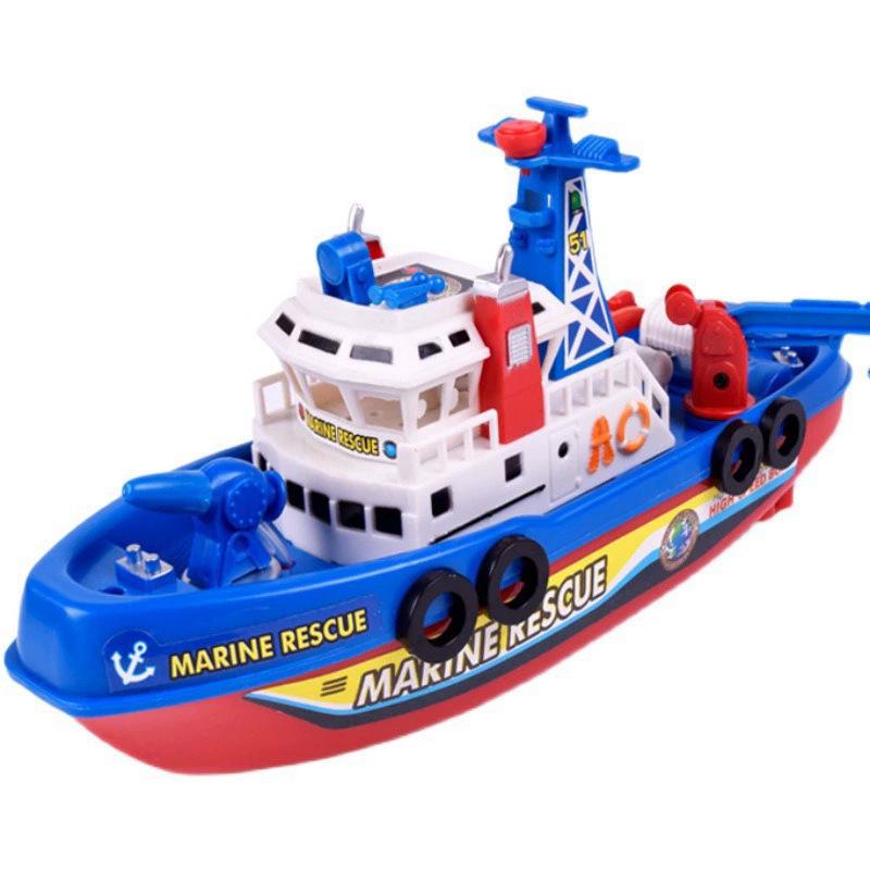 Children's Electric Fireboat Toy with Water Spray, Lights & Siren.