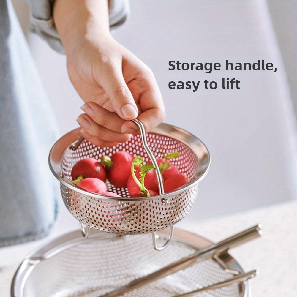 Universal Stainless Steel Steamer Basket | 304 Food-Grade Insert for Rice Cooker/Instant Pot | Dishwasher-Safe Multifunction Col