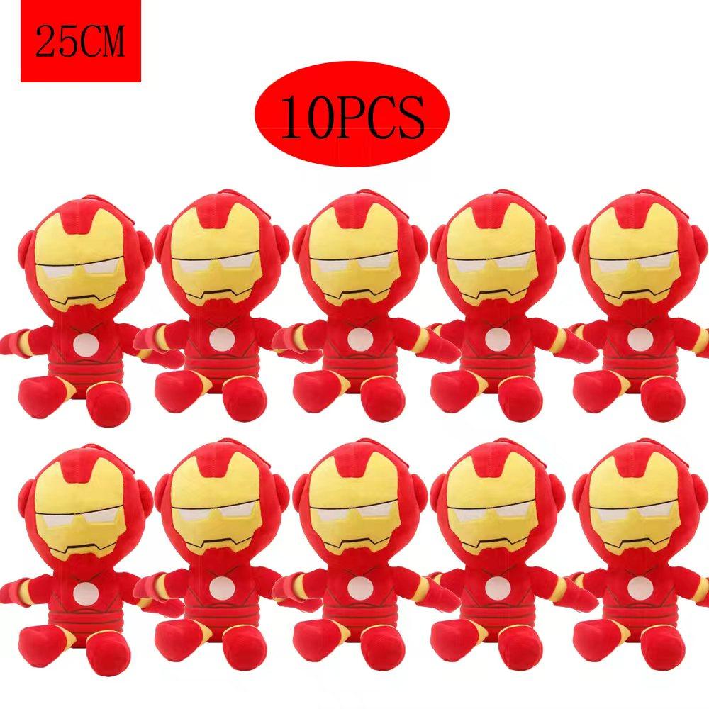 10Pcs Man Spidermaned Plush Toys Movie Dolls Marvel Avengers Soft Stuffed Hero Captain America Iron Christmas Gifts