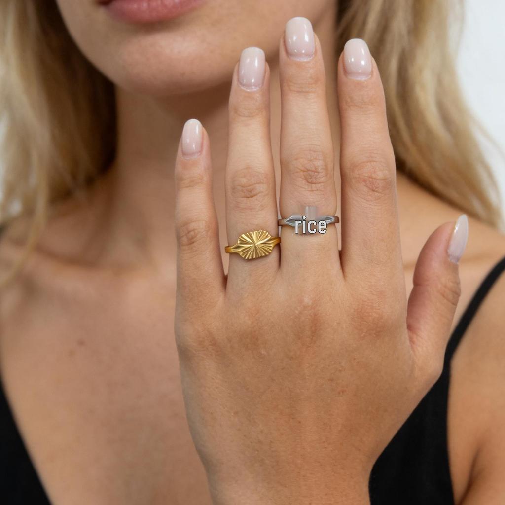 Chic Retro Radial Pattern Titanium Steel Ring - Elegant Light Luxury and Minimalist Style