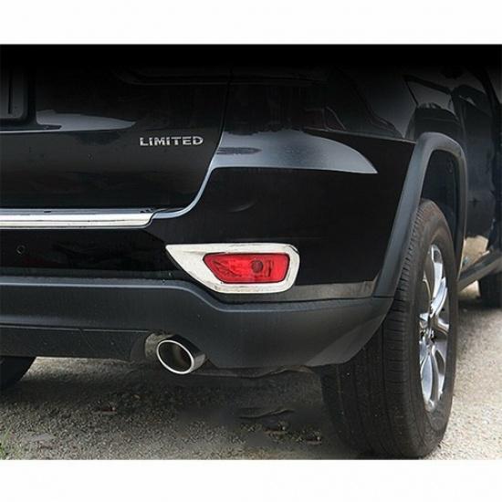 Rear Fog Light Lamp Frame Decor Cover Trim For Jeep Grand Cherokee 2011+ Chrome