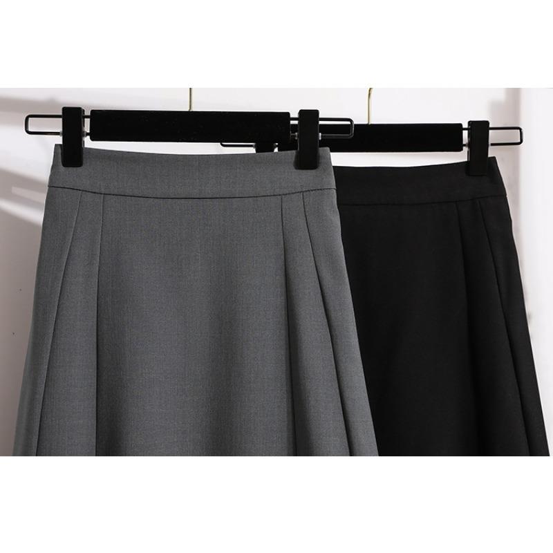 Women Summer Plus Size High Waist Skirts Vintage Elastic Pleated Elegant Long Skirts 5XL