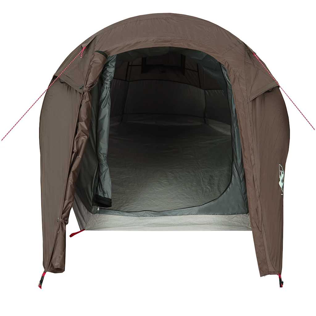 2 Person Tunnel Tent Brown Waterproof