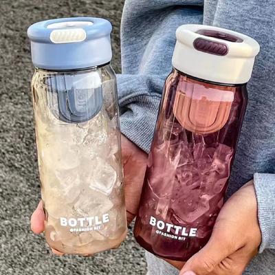 New Water Bottle with Tea Infuser 650ml Plastic Leak Proof Summer Drinkware Outdoor Sports Cup Travel Tea Juice Milk Cups