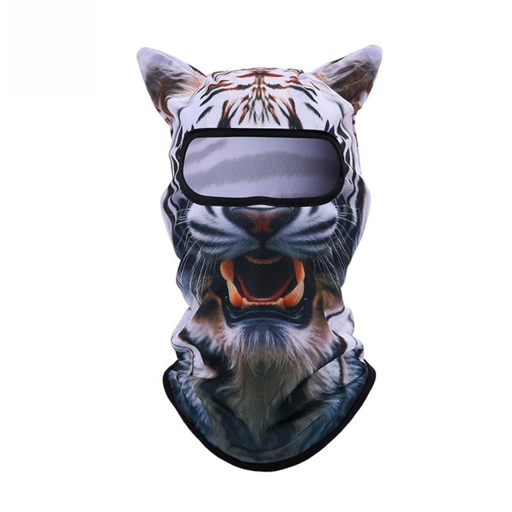 Ice Silk Full Face Mask 3D Animal Print Cooling Face Mask Sun Protection Mask  Outdoor Sports