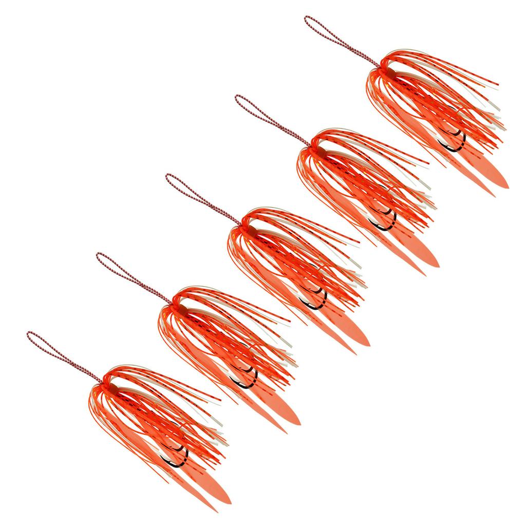 5 Pack High Carbon Steel Double Jigging Assist Hook Saltwater Fishing Hook Replacement Hook Vertical Jig Lures Hook Set