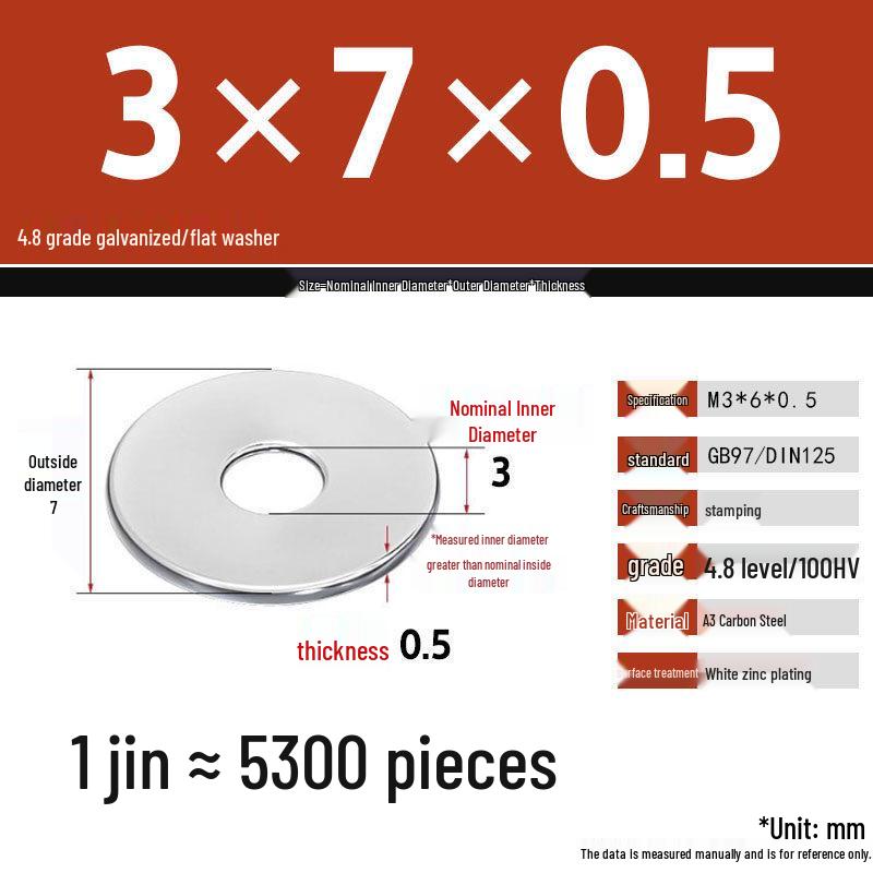 Galvanized Extra Large Thickened Metal Flat Washer (M6-M16)