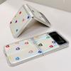 Pro pouzdro Samsung Galaxy Z Flip 3 Korejské Barevné Srdce Pro Samsung Z Flip 4 Zflip4 Luxusní Pevný PC Průhledný Kryt S Laserovou Jamkou