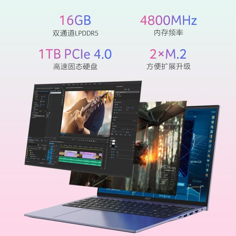 Acer Swift Go 16-inch High-Performance Laptop (CN version) серый