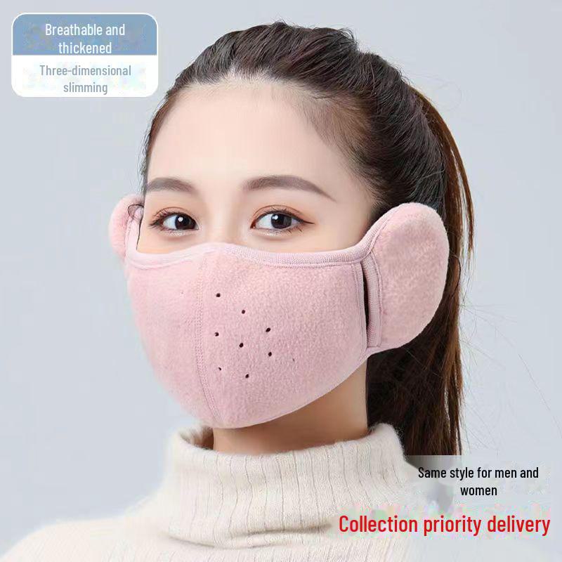 Unisex 3D Winter Mask: Velvet, Ear Protection, Windproof & Breathable for Cycling