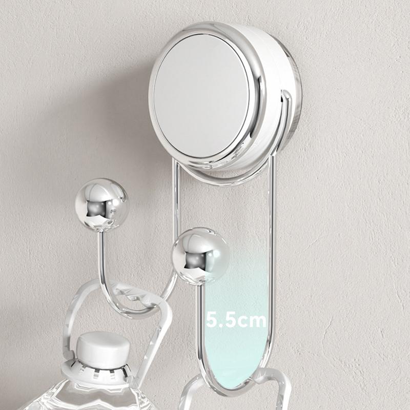Multi-function Suction Cup Hooks No Punching Wall Hooks for Hanging Clothes Hat Towel Strong Load Bearing Bathroom Kitchen Hooks