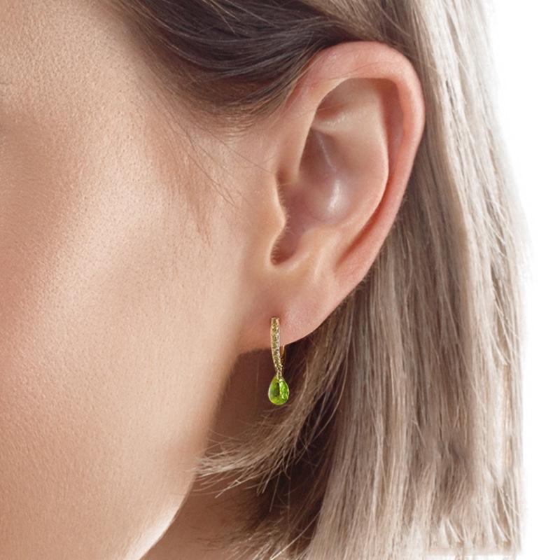 2022 European & American Luxury Zircon Water Drop Earrings: Simple, Chic Ear Cuffs with Niche Design