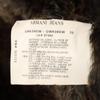 Armani Jeans Fake Leather Jacket USA 4 Dark Brown Fur Lining Men's Used