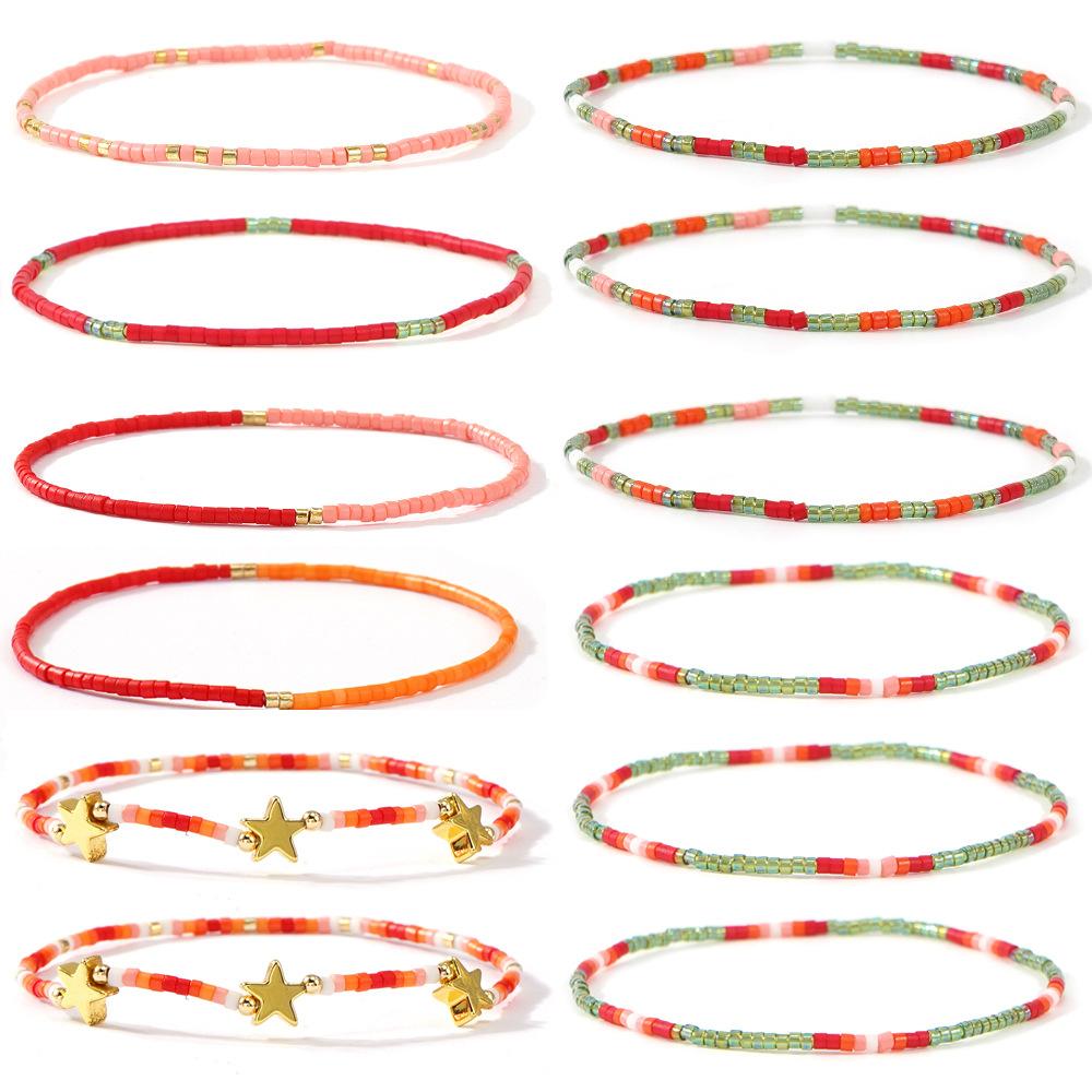 12pcs Cute christmas Rope Charm Girls Kids Bracelets Jewelry Friendship Gift