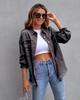 New 2023 Women's Autumn/Winter Denim Cardigan - Solid Color, Single-Breasted Turn-Down Collar Shirt Jacket