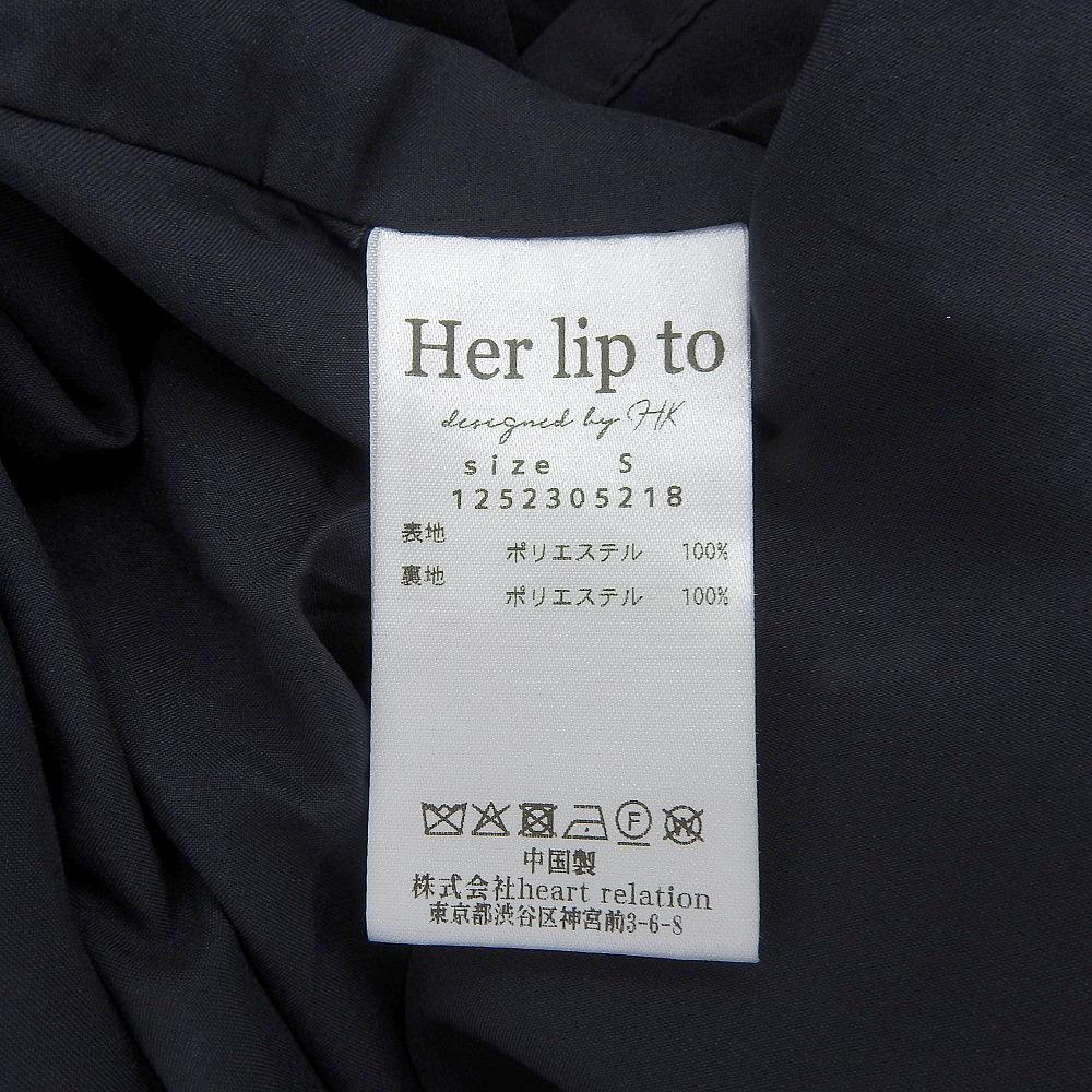 Her Lip To Excellent Condition Louvre Ribbon Jumpsuit, Women's, Navy, Size S Dress S NavyUsed