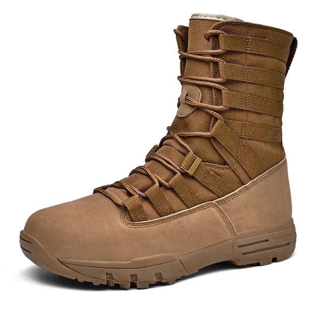 

New Waterproof Men Tactical Boots Desert Boots Hiking Camouflage High-top Desert Men s Boots Fashion Work Men s shoes 46