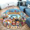 One Piece Art Round Area Rug Carpet Rug For Living Room Bedroom Sofa Playroom Decor Nonslip Floor Mat