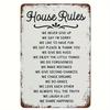 1  Iron House Rules Wall Decor Sign - Rustic Family Values Plaque with Heartfelt Messages, Easy To Install, No Power Needed,