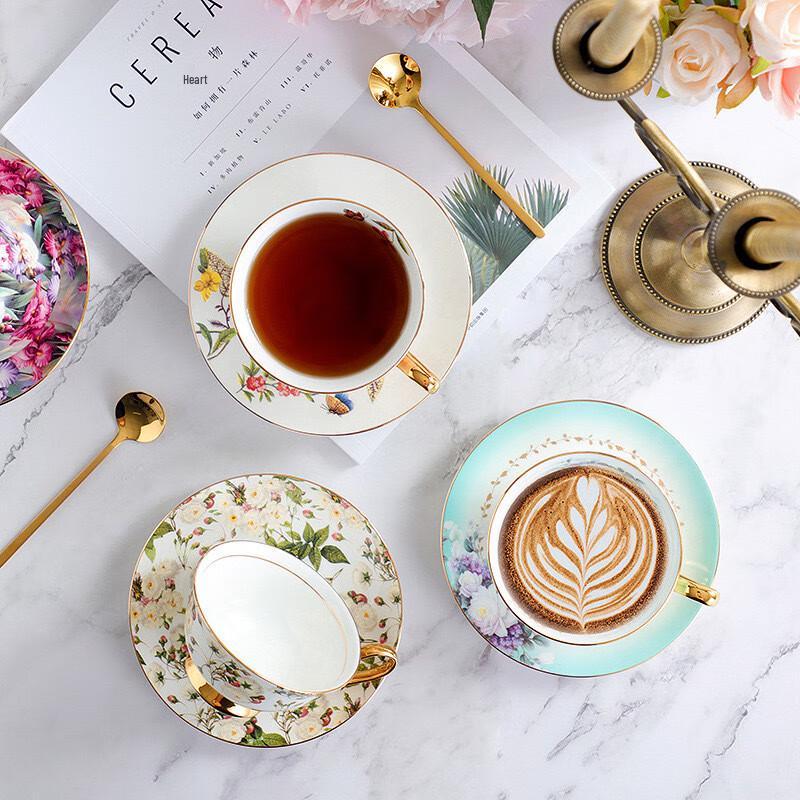 Xiao Yue Ya European Light Luxury Ceramic Cup & Saucer Set