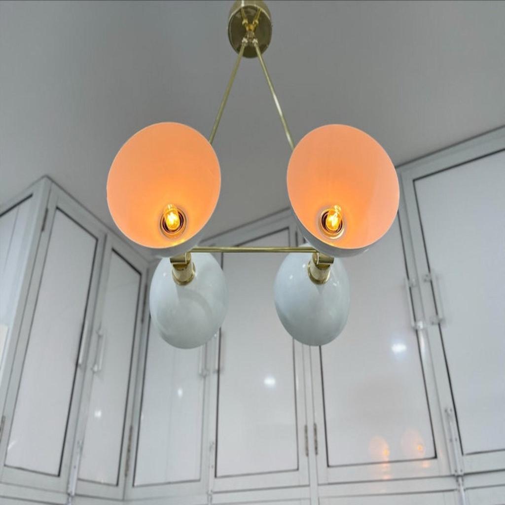 Ceiling Chandelier Modern 4 Lights Mid Century Pendant Fixture Light Chandelier