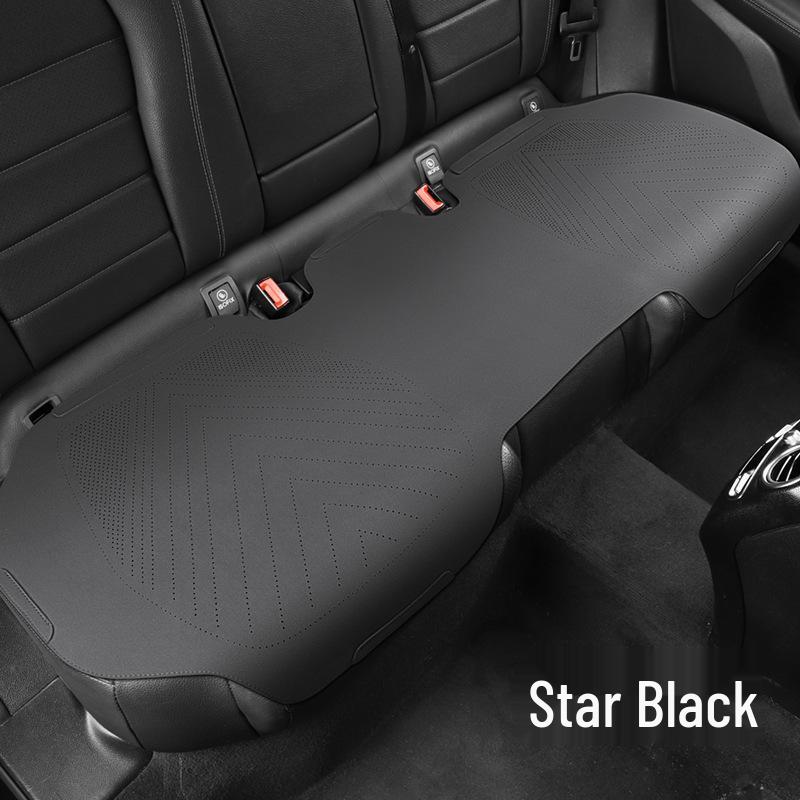 Universal Suede Car Seat Cushion Set - All-Season, Three-Piece, Summer-Ready, Thin Cushion with Lumbar Support.