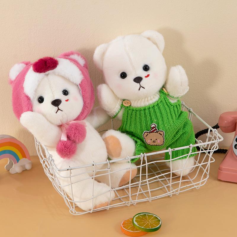 Wear Clothes and Transform Into Joint Bear Plush Doll Children's Gift Birthday Gifts and Clothes Replacement Style