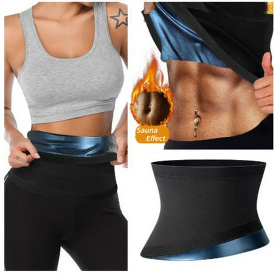 Women's Sauna Sweat Waist Trainer Body Shaper Belt for Fitness and Tummy Control