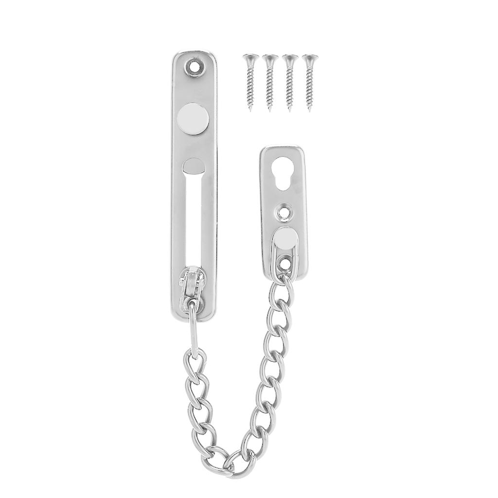 Stainless Steel   Anti Theft Chain Lock Security Guard Inside Door Home Hotel(1#)