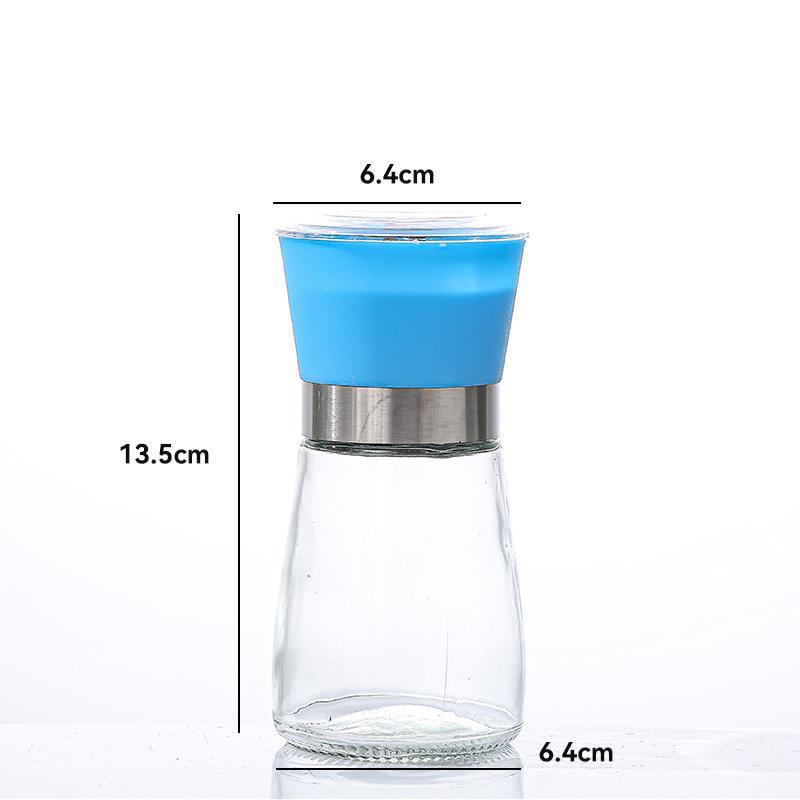 Stainless Steel Salt and Pepper Mill Manual Food Herb Grinders Spice Jar Containers Kitchen Gadgets Spice Bottles Glass