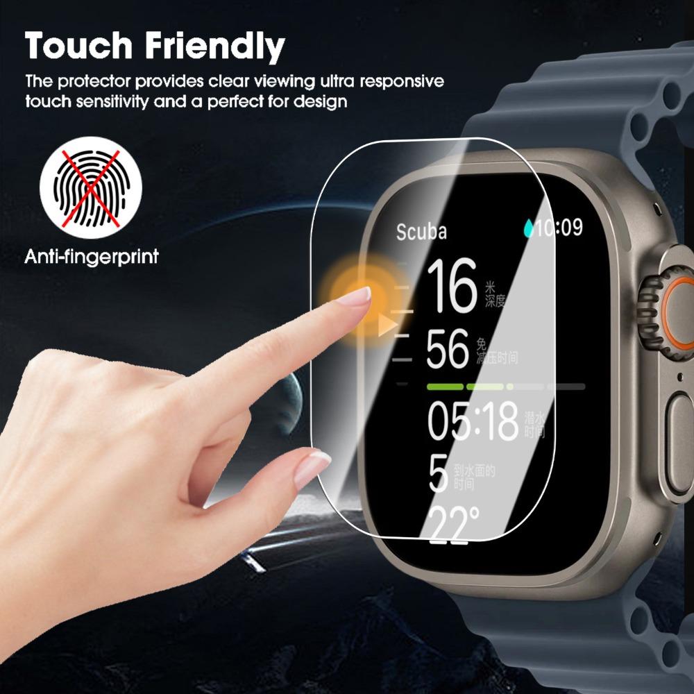 1-5pcs Easy Install for Apple Watch Ultra 1/2/3 Screen Protector HD Tempered Glass Anti-Scratch Protective Film for IWatch 49mm