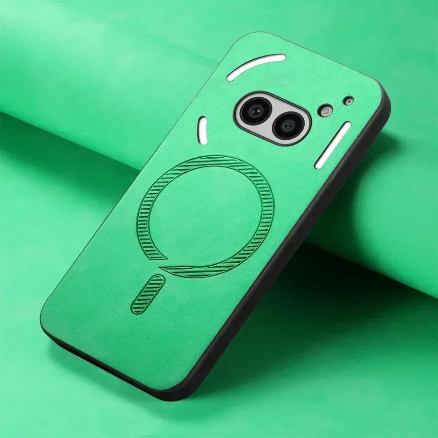 For Magsafe Leather Case for Nothing Phone 2A Plus Matte Shockproof Magnetic Wireless Charging Phone Protection Cover for Nothing CMF Phone 2Pro 1