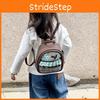 Cute Girls Backpack With Cotton Material And Vintage Check Design For School