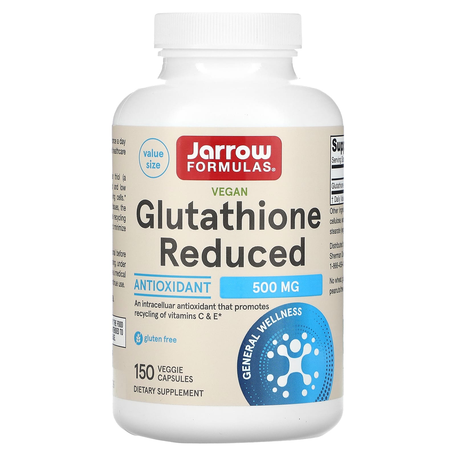 

Reduced Glutathione, 500Mg, 150 Veggie Caps