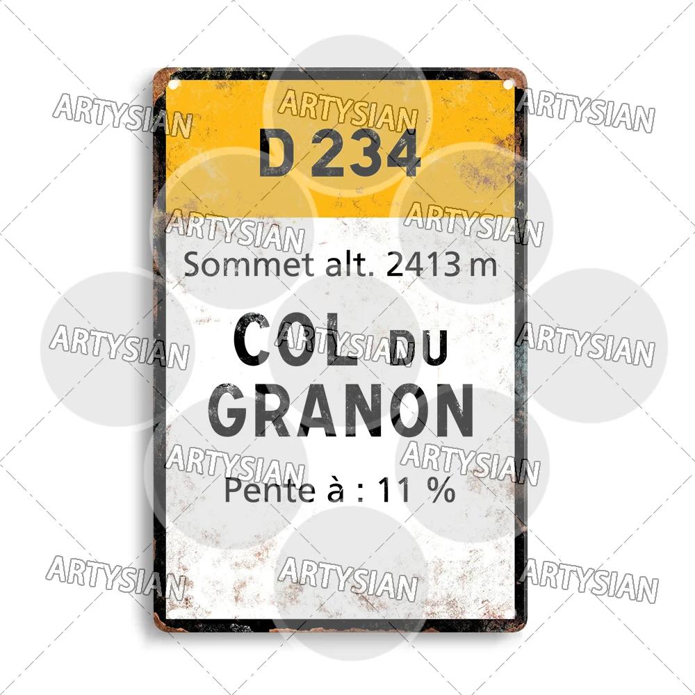 Artysian Tour de France Radrennen Radsport Wahrzeichen Metallplakette Straßenschilder Croix de FER Madeleine Tourmalet Luz-Ardiden Loze